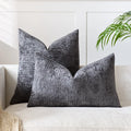 Axyaa Chenille Cushion Cover Solid Color Elegant Square 45x45cm 50x50cm