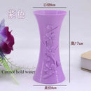 Axyaa Embossed Plastic Vase for Home Office Decor, Nordic Style Flower Arrangement