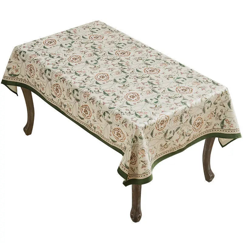 Axya Vintage Light Luxury Style Waterproof Table Cloth for Dining and Tea Tables