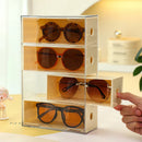 Axyaa Acrylic Glasses Storage Box | Stackable Drawer Display Stand | Multi-Grid Organizer