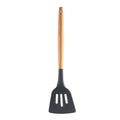 Silicone Wood Handle Gray Kitchen Utensils Set by Axyaa
