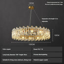 Axyaa Copper Crystal Chandelier for Dining Room, Living Room, and Restaurant