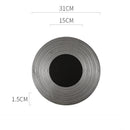 Axyaa Brushed Texture Ceramic Steak Pasta Sushi Dessert Plates for Molecular Cuisine