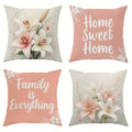 Velvet Throw Pillow Covers with Inspirational Quotes & Floral Designs by Axyaa