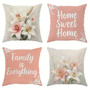 Velvet Throw Pillow Covers with Inspirational Quotes & Floral Designs by Axyaa
