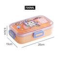 Axyaa Cartoon Lunch Box Set with Spoon - Leak-Proof Bento Container for Kids and Students