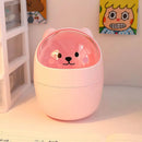 Axyaa Bear Desktop Organizer with Lid & Pen Holder - Cute & Multifunctional