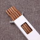 Axyaa Rosewood Chopsticks Set - Reusable Wooden Sushi Sticks, Healthy Kitchen Utensils