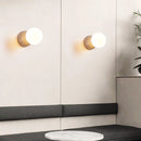 Axyaa White Glass LED Wall Lamp - Modern Nordic Living Room Kitchen Bathroom Light
