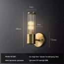 Axyaa Nordic Crystal Brass LED Wall Lamp - Modern Luxury Room Lighting