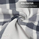 Axyaa Plaid Fleece Poncho Throw Blanket with Buttons