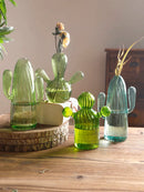 Axyaa Cactus Design Glass Vase: Exquisite Table Centerpiece for Home Decor & Gifts.