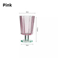 Axyaa Flower Glass Cup Set - Colourful Goblet for Home, Bar, and Cafe Drinkware