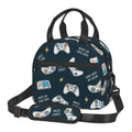Compact Colorful Joystick Game Lunch Bag by Axyaa - Shoulder Strap, Reusable Lunch Box for School & Work