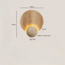 Axyaa Wabi Sabi LED Wall Lamp Circular Yellow Travertine Bedroom Bathroom Mirror Light