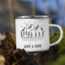 Personalized Caravan Enamel Mug by Axyaa - Camper Coffee Tea Cup