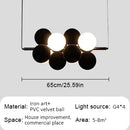 Axyaa Velvet Ball Pendant Light for Restaurant, Living Room, Bar Counter, Bedroom