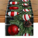 Axyaa Christmas Holly Pine Cone Table Runner