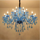 Axyaa Blue Crystal LED Chandelier for Luxe Spaces