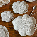 Axyaa Embossed Ceramic Grape Plate - Vintage British Style Dessert and Steak Serving