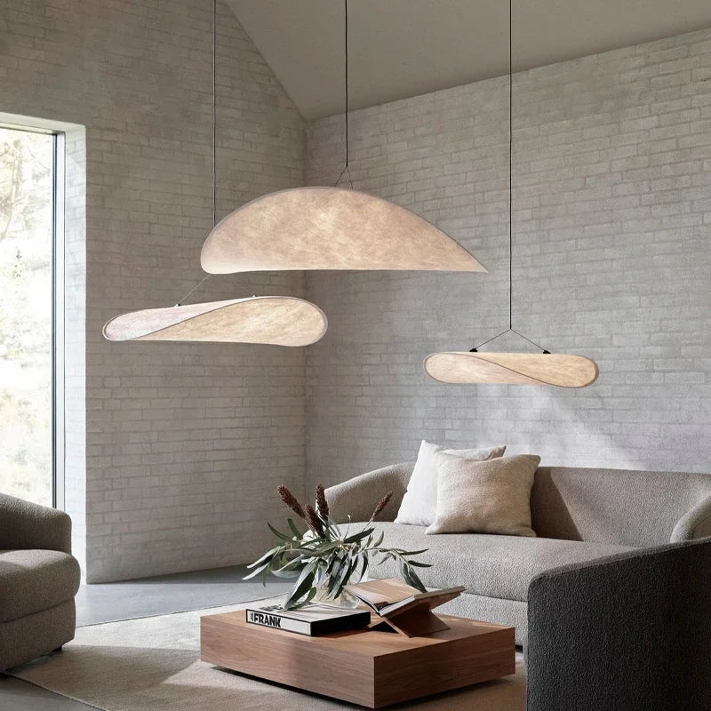 Nordic Vertigo Silk Pendant Lights by Axyaa: Modern LED Chandelier for Home Decor