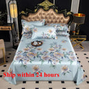 Axyaa Ice Silk Printed Naked Sleeping Mat Set, 230x250cm