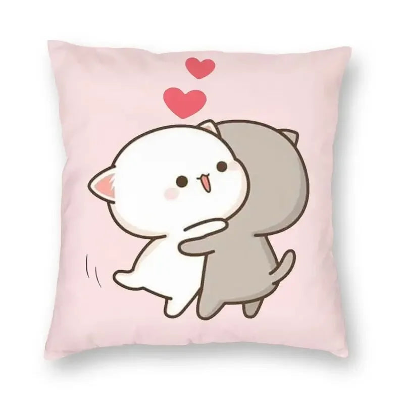 Axyaa Bedroom Living Room Couple Cute Cat Fishing Goma Federa Decor Set