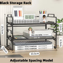 Axyaa Metal Foldable File Rack - Multi-Layer Desktop File Storage Box