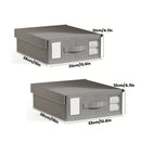 Axyaa Bed Sheet Storage Box: Visible Window, Large Capacity, Foldable Organizer