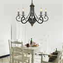 Axyaa Vintage Metal Candle Chandelier for Kitchen Island, Dining Room, Bedroom