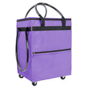 Axyaa Large Capacity Travel Rolling Tote Bag with Wheels and Zipper Closure