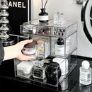 Acrylic Makeup Organizer Box by Axyaa: Multi-layer Clear Desk Storage for Cosmetics & Sundries