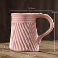 Axyaa Retro Ceramic Pleated Mug for Coffee and Milk Drinking