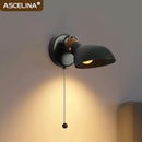 Axyaa Macaron Nordic Iron Wall Lamp | Rotatable LED Light for Home Decor