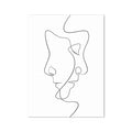 Axyaa Cat Print Hand in Hand Wall Art Canvas Painting Black White Poster Home Decor