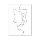 Axyaa Cat Print Hand in Hand Wall Art Canvas Painting Black White Poster Home Decor