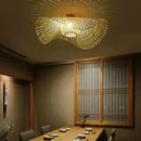 Axyaa Rattan Pendant Lamp Chandelier Bamboo Kitchen Light Island Vintage Design