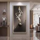 Axyaa Crystal Porcelain Luxury Abstract Modern Hallway Hanging Painting & Mural Lamp