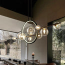 Axyaa Glass Strip Bubble Chandelier - Modern LED Pendant Lights for Home Decor