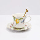 Axyaa European Lemon Ceramic Dinner Plate Set for Home Dining