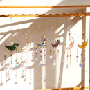 Axyaa Crystal Moon Star Suncatcher Wall Hanging Rainbow Maker for Spring Outdoor Decor