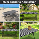 Axyaa Waterproof Elastic Fitted Picnic Table Cover for Outdoor Dining