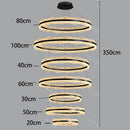Axyaa Staircase Chandeliers: Modern LED Pendant Lamps for Living Room Lighting