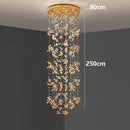 Axyaa Crystal Chandelier: Modern Luxury Stair & Living Room Lighting