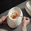 Axyaa Ceramic Pasta Steak Plate: Restaurant Tableware - Snack Dessert Sushi Plate