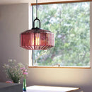 Axyaa Nordic Red Glass Pendant Light for Bedroom Dining Room Chandelier