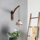 Axyaa Wabi Sabi LED Wall Sconce Yellow Travertine Swing Arm Vintage Room Lights