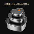 Axyaa Stainless Steel Crisper Bento Box with Lid for Refrigerator Storage