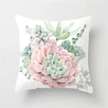 Tropical Cactus Succulent Plant Print Pillow Cover for Home Decor by Axyaa
