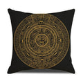 Axyaa Gold Printed Decorative Linen Pillow Cover